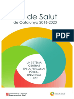 Pla Salut Catalunya 2016 2020
