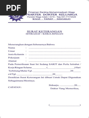 Surat Dokter Sidoarjo Cara Golden
