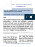 Design and Evaluation of Floating Gastro Retentive Tablets of Fixed Dose - Taj Pharmaceuticals Ltd.