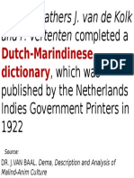 And P. Vertenten Completed A: Dutch-Marindinese Dictionary