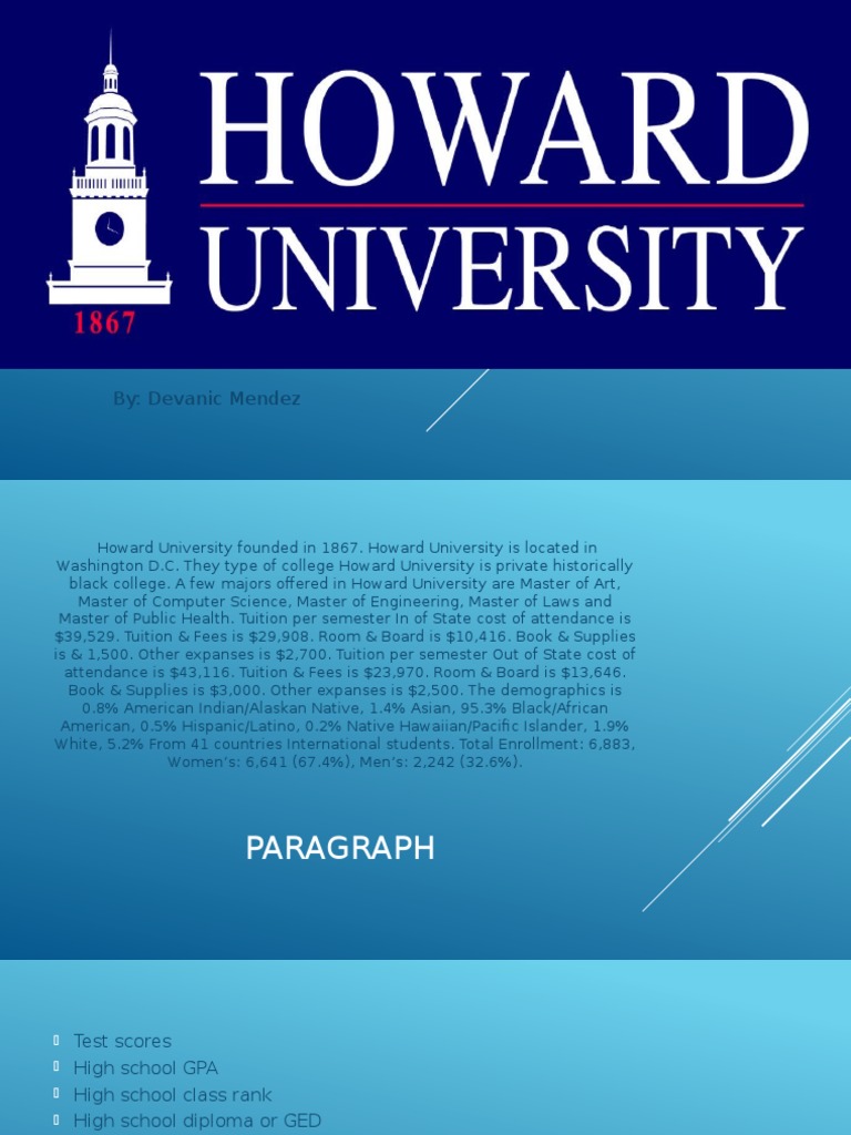 Howard University Overview & Admission Info | PDF