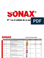 Lista de Precios Sonax Actualizada 2016