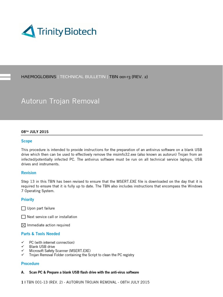Autorun Trojan Removal Guide | PDF | Antivirus Software | Operating ...