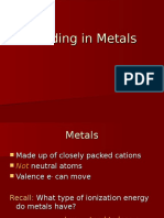 Bonding in Metals