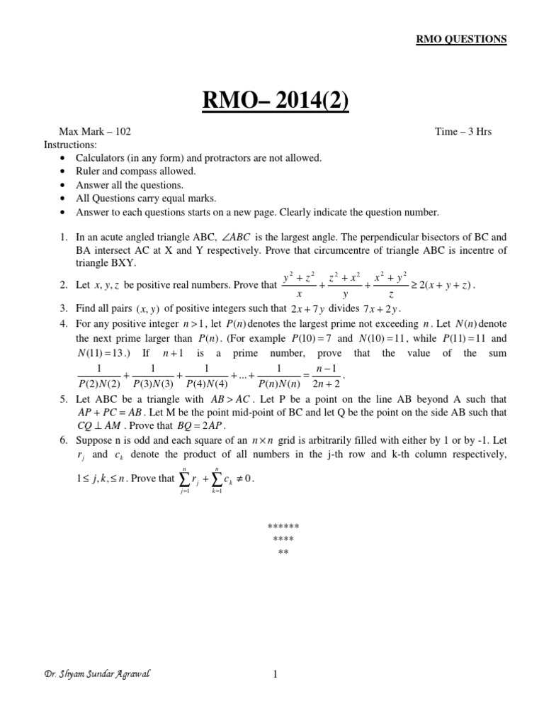 Math Olympiad Challenge | PDF