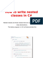 How To Write Nested Classes in C