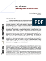 De nombres y números La represión franquista en Villafranca