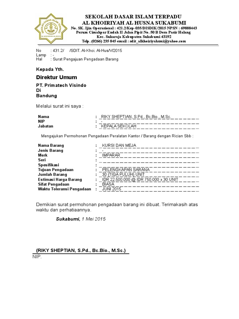 Contoh Surat Perletan Jawatan Masalah Keluarga