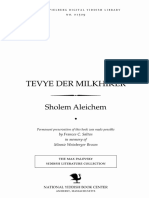 Sholem Aleichem Tevia Der Miljiker | PDF