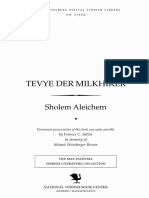 Sholem Aleichem Tevia Der Miljiker