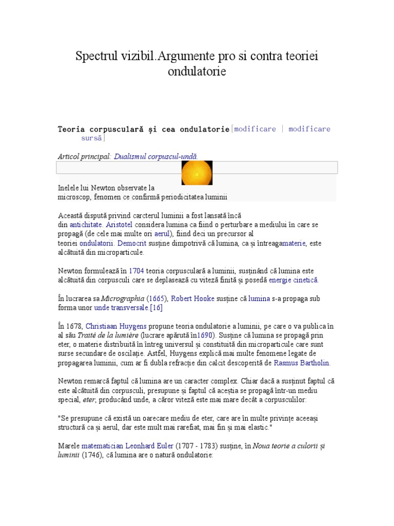 Spectrul Vizibil | PDF