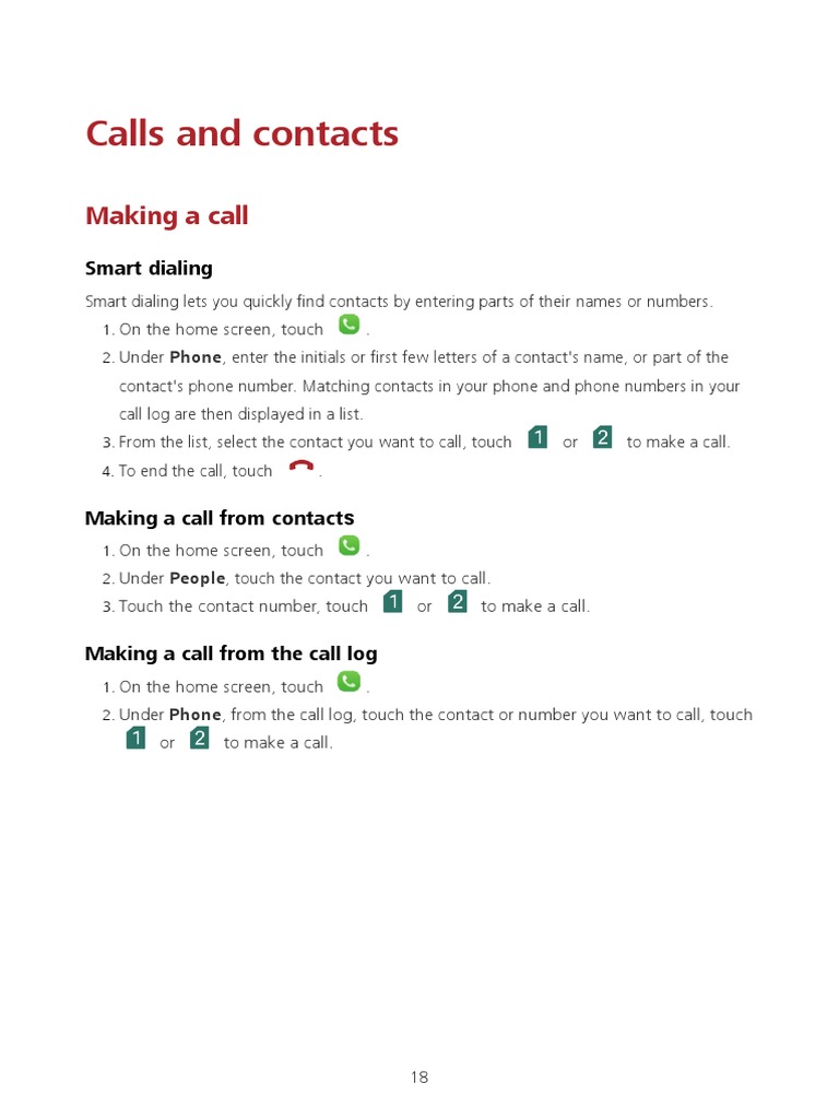 Calls and Contacts: Making A Call | PDF | Wi Fi | Email