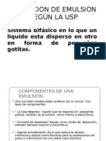 Definicion de Emulsion Según La Usp