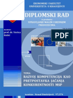 Diplomski Rad - RAZVOJ KOMPETENCIJA KAO PRETPOSTAVKA JAČANJA KONKURENTNOSTI MSP