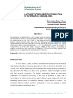 Lotka Law Applied To The Scientific Production PDF