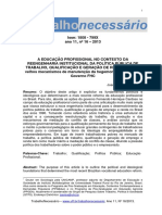 Souza, J. A Educação Profissional No Contexto Da PDF