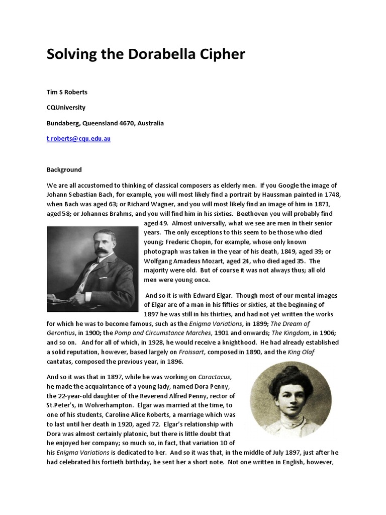 Decoding the Dorabella Cipher | PDF | Cryptography | Classical Music