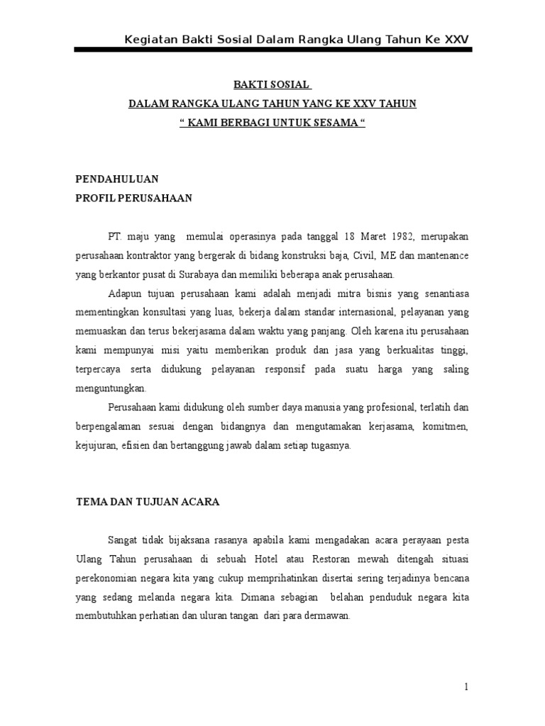 Proposal Bakti Sosial Guru Paud