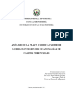 ANÁLISIS DE LA PLACA CARIBE A PARTIR DE MODELOS INTEGRADOS DE ANOMALÍAS DE CAMPOS POTENCIALES Nuris Orihuela