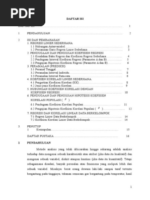 Makalah Regresi Dan Korelasi Sederhana Docx