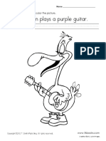 Perry Plays Purple Guitar - Coloring Page