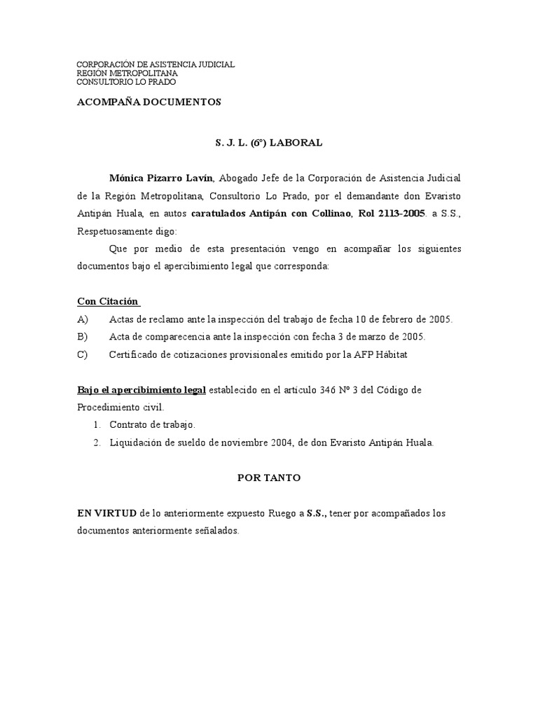 Acompaña Documentos Laboral | PDF