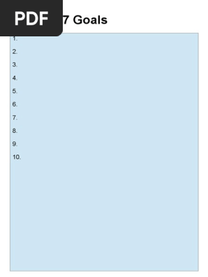 Monthly Goals