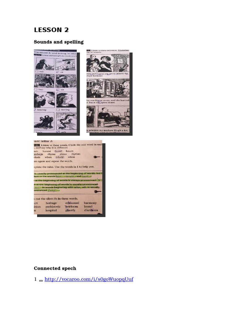Lesson 2: Sounds and Spelling | PDF
