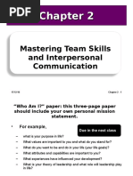 2 Ch02 Mastering Team Skills and Interpersonal Communication