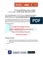 Voltage and Current Division, Star to Delta Conversion - GATE Study Material in PDF