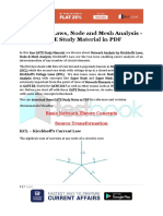 Kirchhoffs Laws, Node and Mesh Analysis - GATE Study Material in PDF