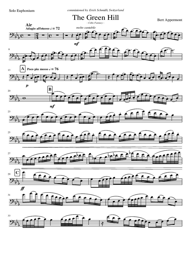 The Green Hill Euphonium Solo Part Tempo Poetics