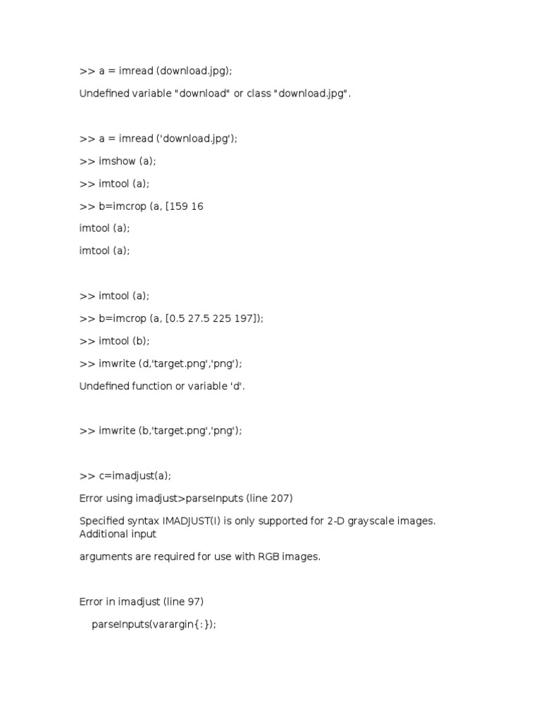 Matlab Image Processing | PDF