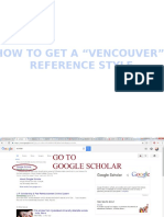 How to Get Vencouver Reference Style