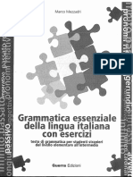 Grammatica Essenziale Della Lingua Italiana Con Esercizi Marco Mezzadri