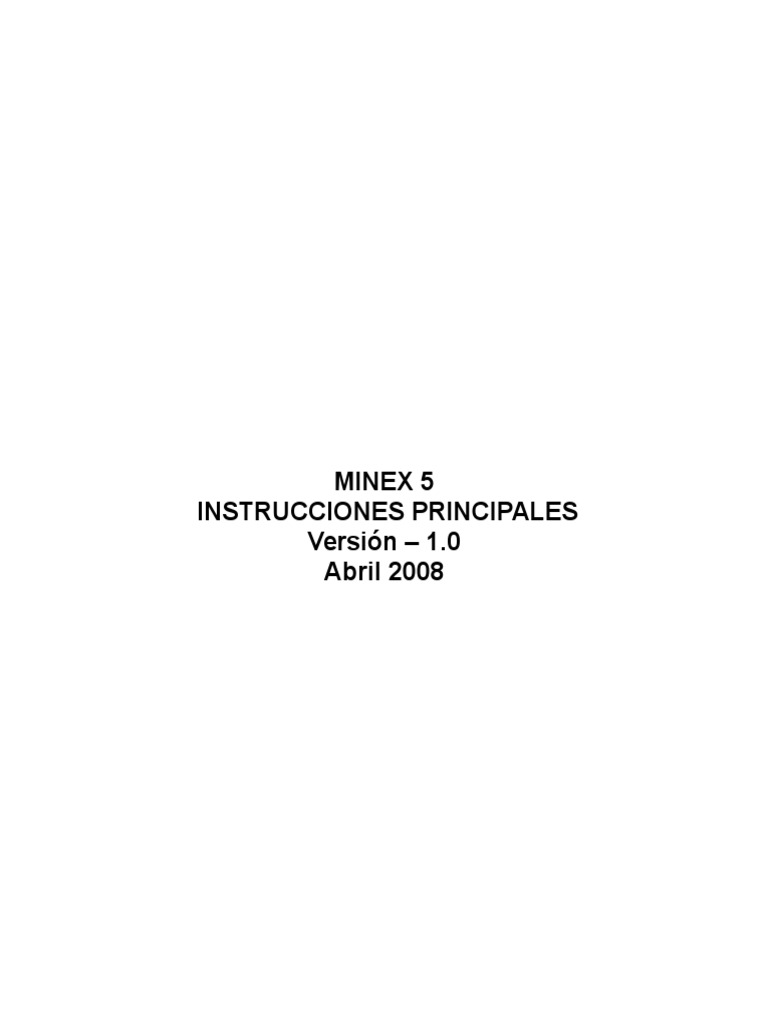 Minex 5 - Version Español | PDF | Window (Computing) | Computer File