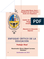 Enfoque Crítico de la Educación, Bolivia, Piel Blanca, Masterado, Máster, Miss, Tesis, Bioética, Ética