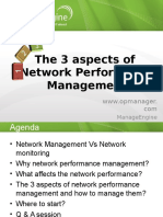 The 3 Aspects of Network Performance Management