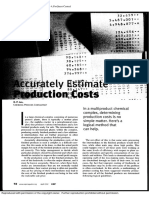 Accurately Estimate Production Costs