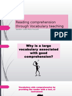 Reading Comprehension Through Vocabulary Teaching