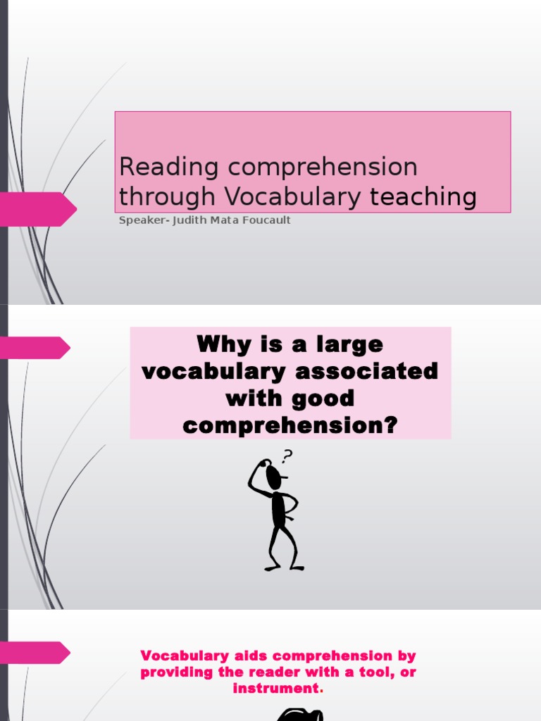 Reading Comprehension Through Vocabulary Teaching | PDF | Vocabulary ...