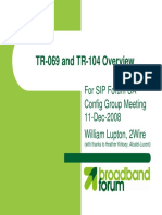 TR-069 + TR-104 SIP Forum Overview