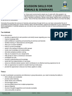 Discussion Skills For Tutorials & Sem PDF