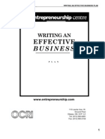 Writing an Effective Business Plan