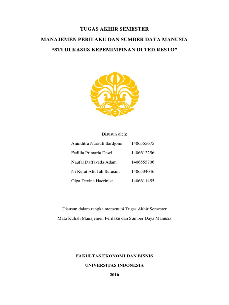 Paper Akhir MPSM TED Resto Compiled | PDF