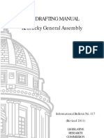 Bill Drafting Manual Kentucky General Assembly