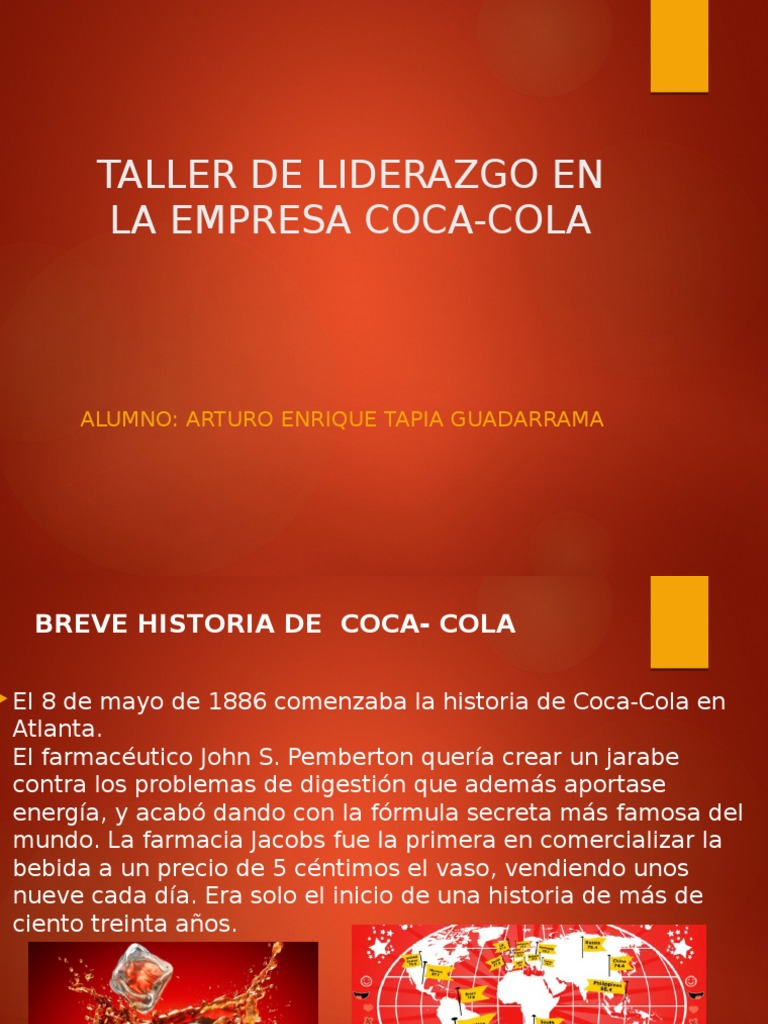 Liderazgo Coca cola  Coca Cola  Liderazgo