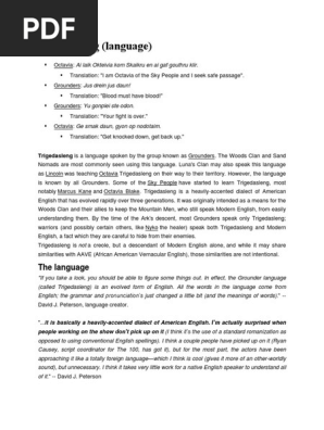 Trigedasleng Grammatical Tense Verb