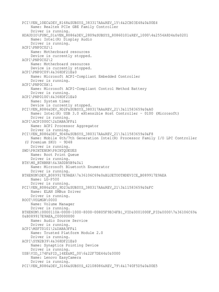 Hwids - 2016 11 21 - 05 46 50 | PDF | Device Driver | Usb