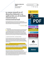 El Dano Moral en El Derecho Laboral y Su Aplicacion